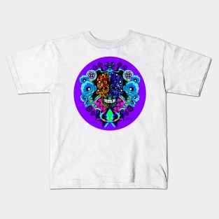 game of life in a tree of marvelous colors in deadly mexican ecopop art 2 Kids T-Shirt